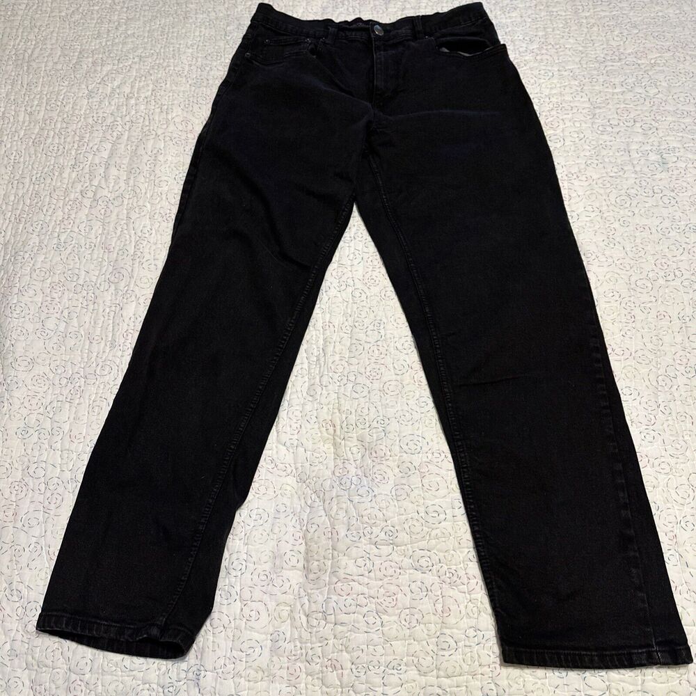 Architect Jean Company Relaxed Fit Straight Jeans Men's 33/32 Black Cotton